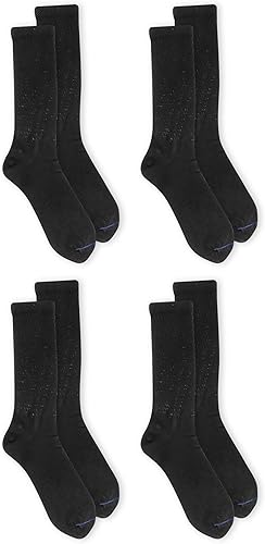 Vista 39 de Dr. Scholl's Calcetines circuladores y diabetes para mujer, paquete de 4 y 6 pares, control de humedad no vinculante Negro - Corte bajo (4 pares)