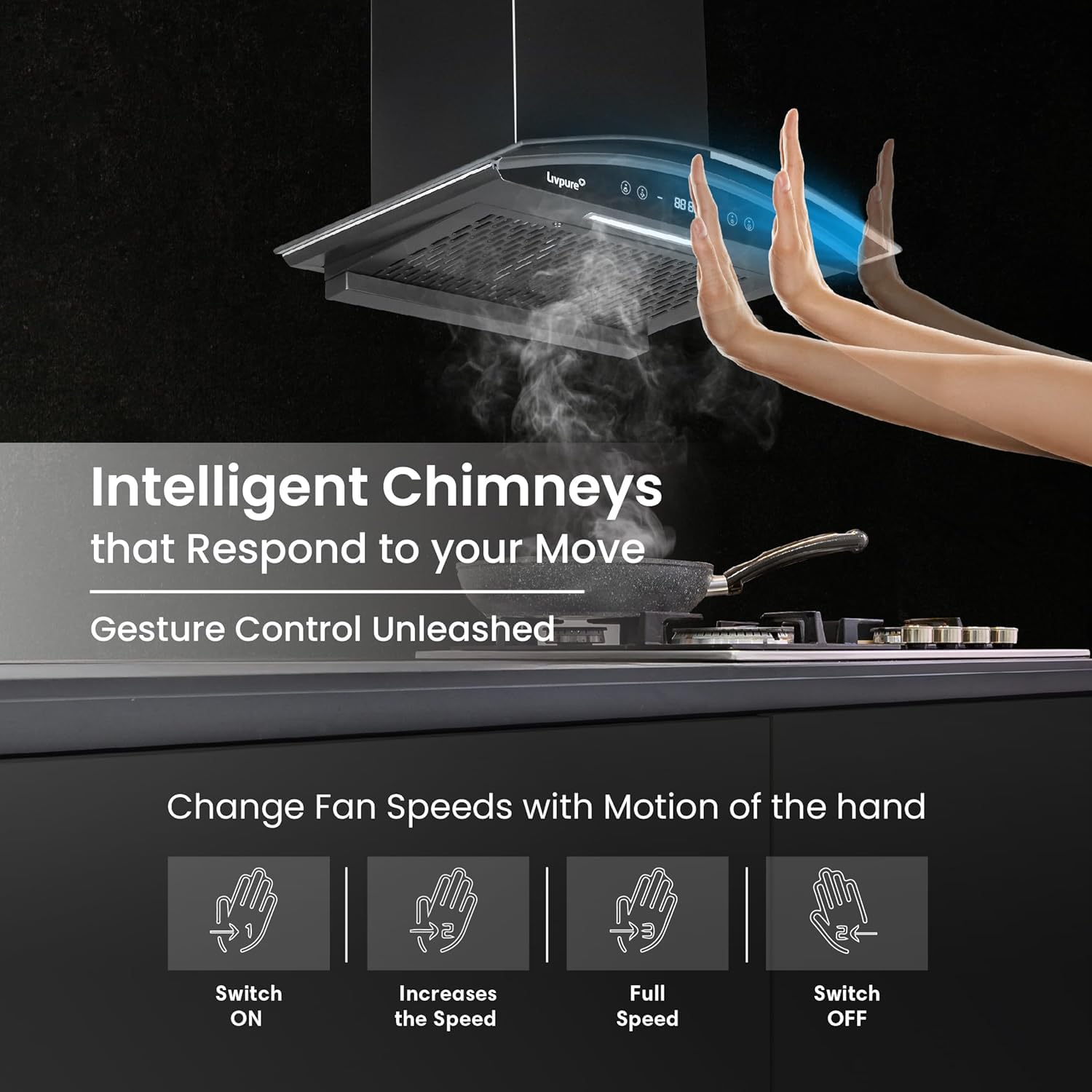 Livpure Eterna Max Range Hood - Filterless, Touch Control -6 Livpure Eterna Max Range Hood - Filterless, Touch Control -6