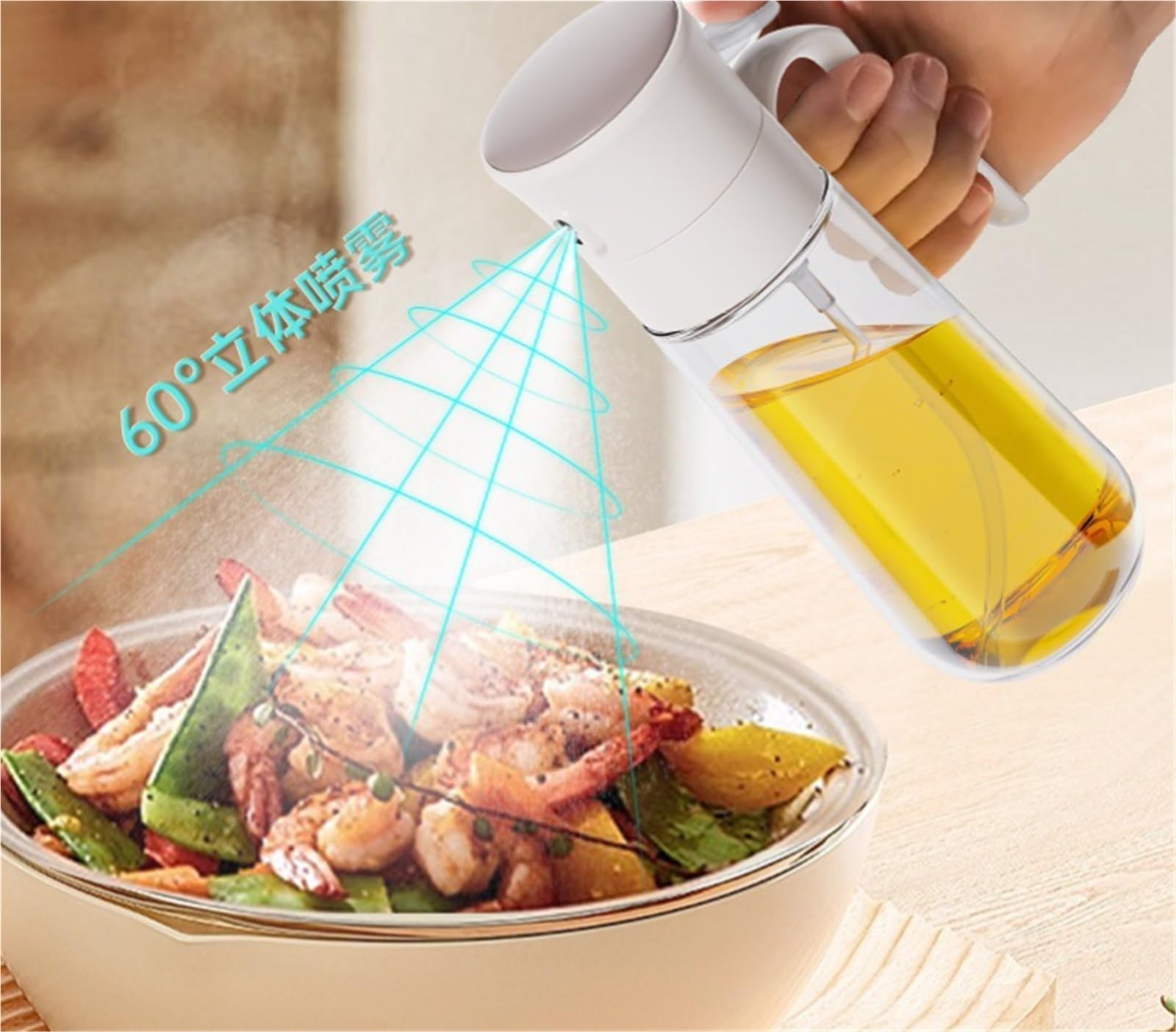 Ölsprüher Für Speiseöl Olivenöl Sprayer Haushalt Glas Presse Typ Öl Spray Topf For Air Fryer Grill Grillen Küche