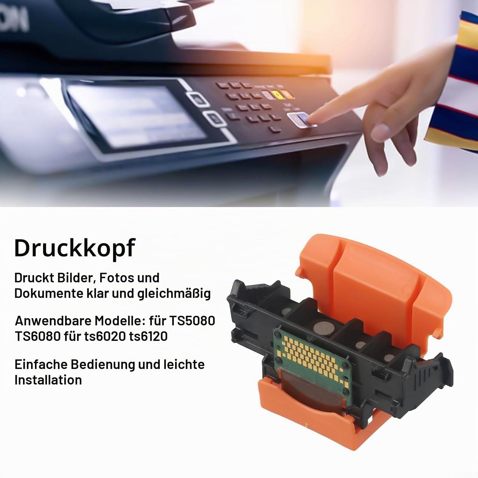 Druckkopf QY6-0089 für Canon TS5080 TS6020 TS6050 TS6051 TS6052 TS6080 TS5050 TS5051 TS5053 TS5055 TS5070 Druckkopf Ersatzteil für Canon Drucker Vollfarbfunktion