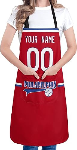 Miniatura 3 de Delantal personalizado con bolsillo personalizado cualquier nombre y cualquier número regalos para papá, hombres fanáticos