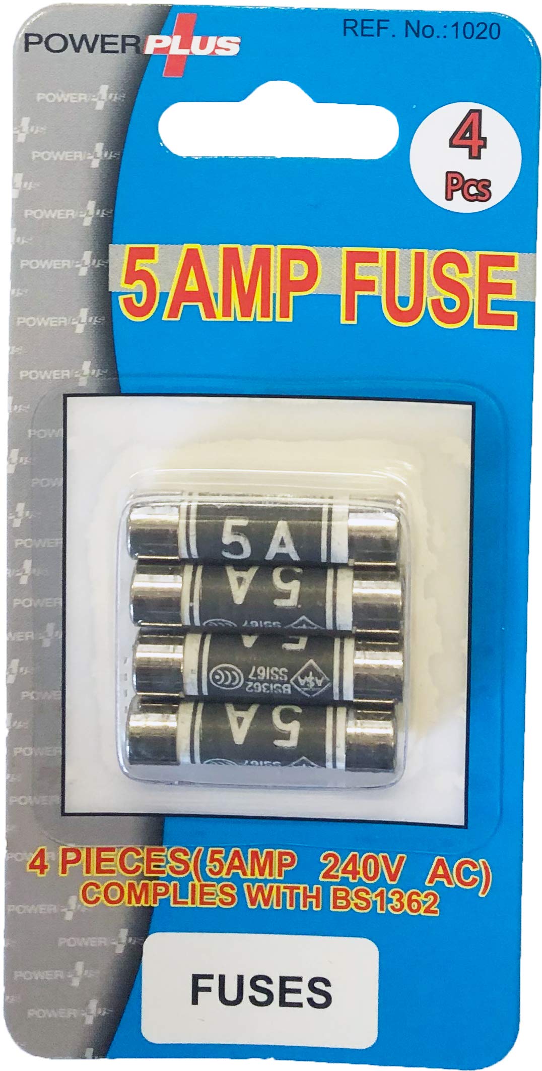 Powerplus Clear 5 Amp Fuse 4 Pack