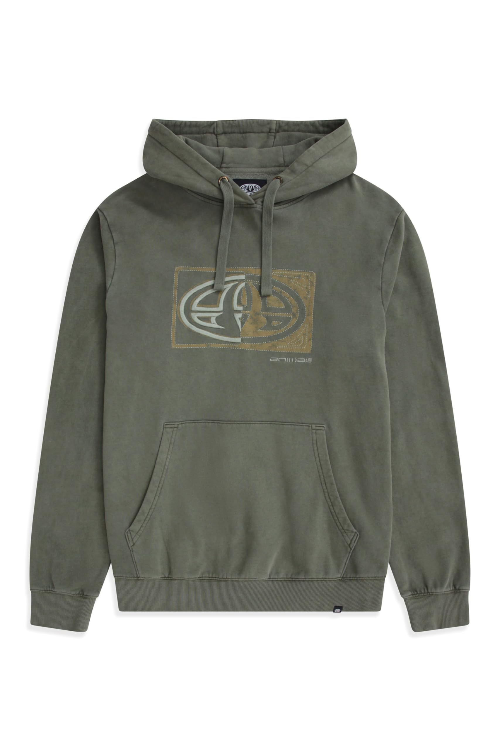 Animal Men's Cotton Graphic Hoodie - Khaki - XS