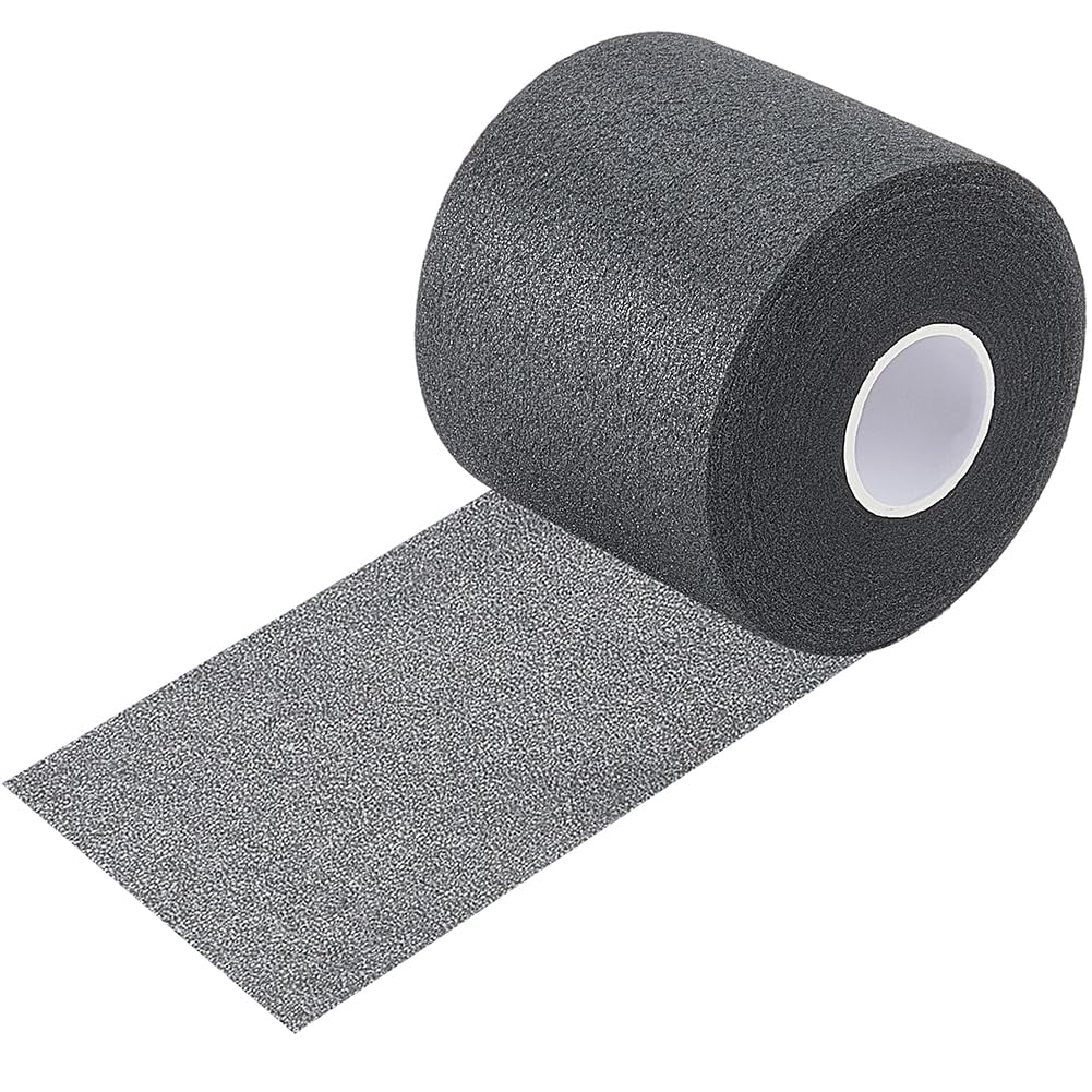 GORGECRAFT 27M Badminton Racket Cushion Wrap 7cm Wide Black Sponge Soft No Slip Tennis Rackets Grip Backing Shock Absorber Film Handle Anti Skid Wraps Tape for Sports Equipment