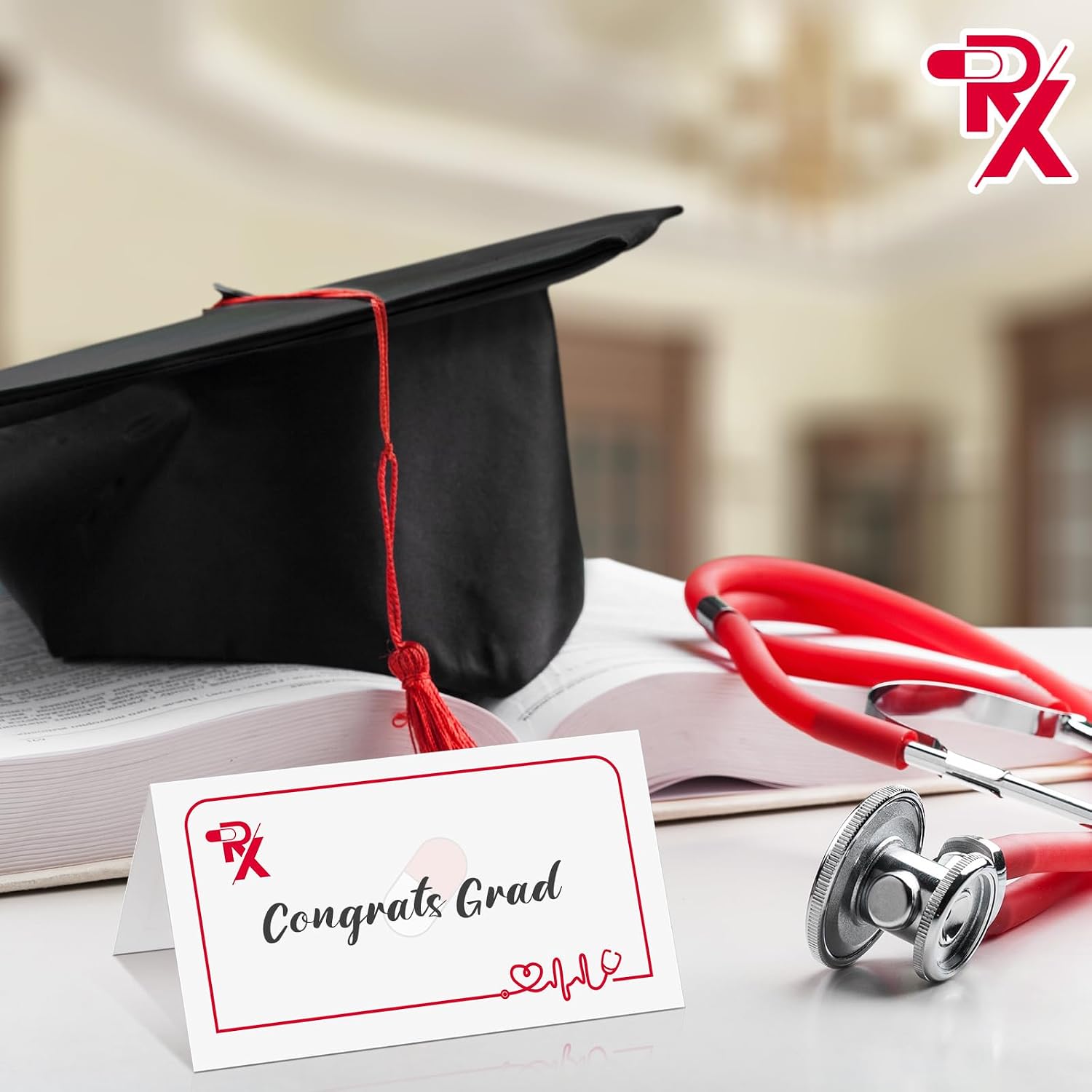 AmazingSpark 50 Pcs Nurse Graduation Party Food Tent Labels