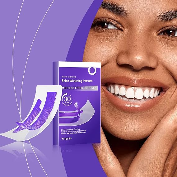 Purple Teeth Whitening Strips, 14Pcs Professional Teeth Whitener Strips, Safe Non-Slip Dry Strip Technology for Tooth Whitening, 30 Minutes Fast Results, Non-Sensitive Formula