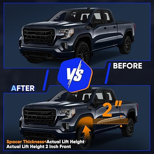 Miniatura 5 de ECCPP Kit de nivelación delantera de 2 pulgadas para Dodge 1994-2018 para Ram 1500 2500 3500 Espaciadores de resorte de elevación 2WD