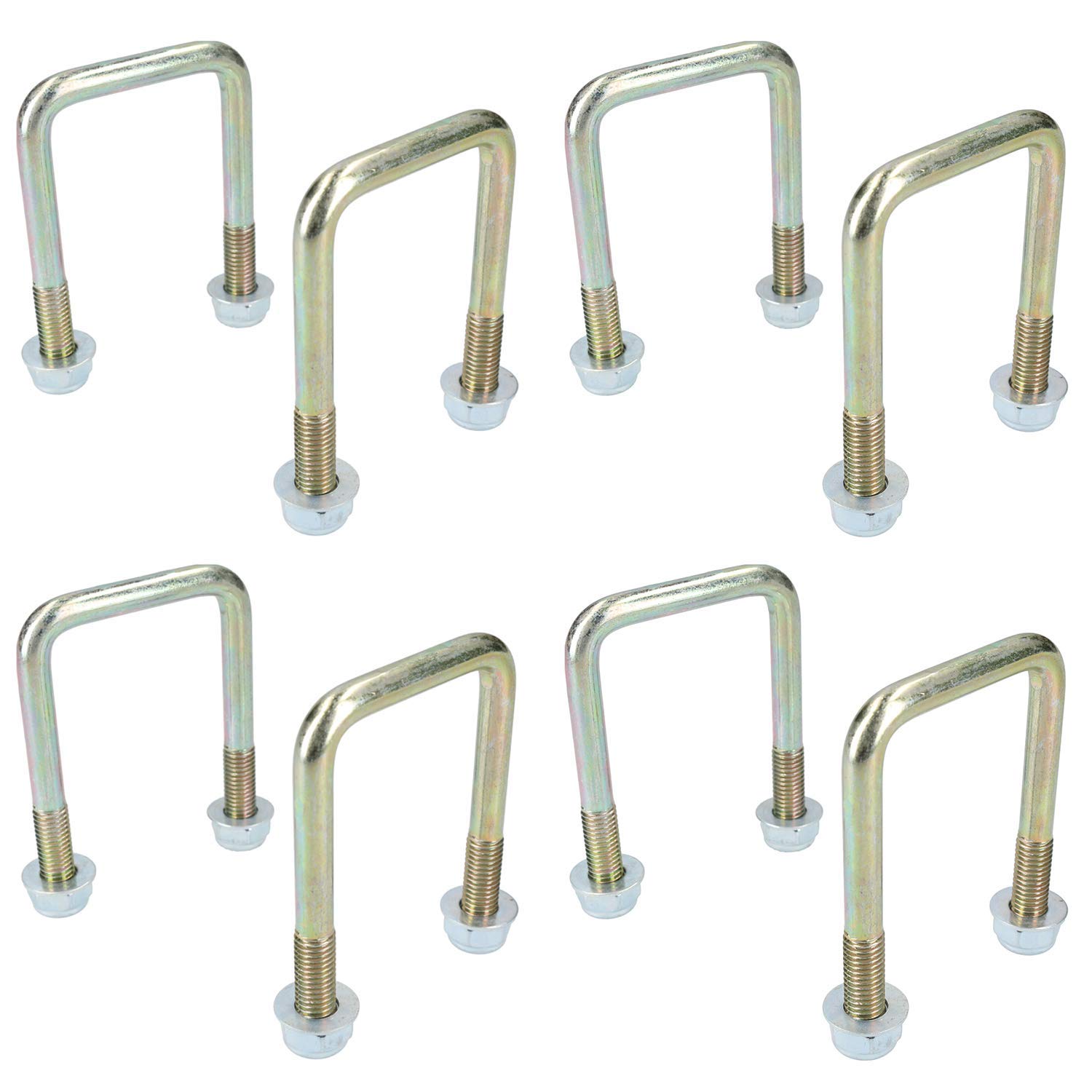 Bullone N-Bolt M10 50 mm x 80 mm per rimorchi con dadi, ad alta resistenza, confezione da 8