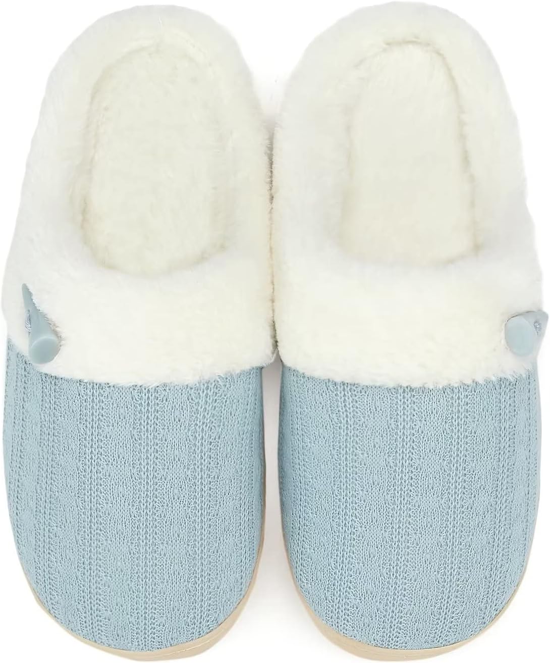 NineCiFunWomen's Slip on Fuzzy Slippers Memory Foam House Slippers Outdoor Indoor Warm Bedroom Shoes Fur Lined