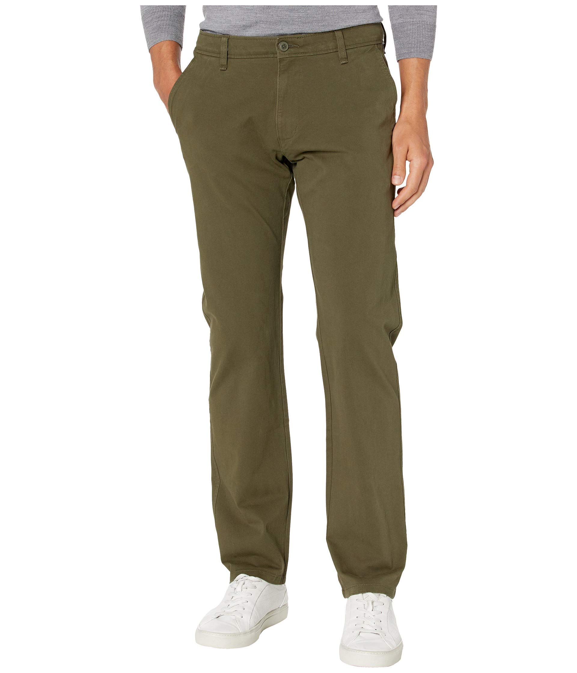 DOCKERS Men's Straight Fit Ultimate Chino with Smart 360 Flex (Regular and Big & Tall), Army Olive, 34W / 34L