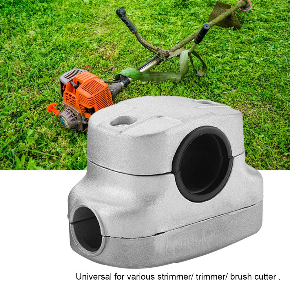 Abrazadera de soporte de fijación para mango ,abrazadera de pluma de eje gris ,universal ,fuerte y resistente ,buena con aluminio para cortador de cepillo de corte