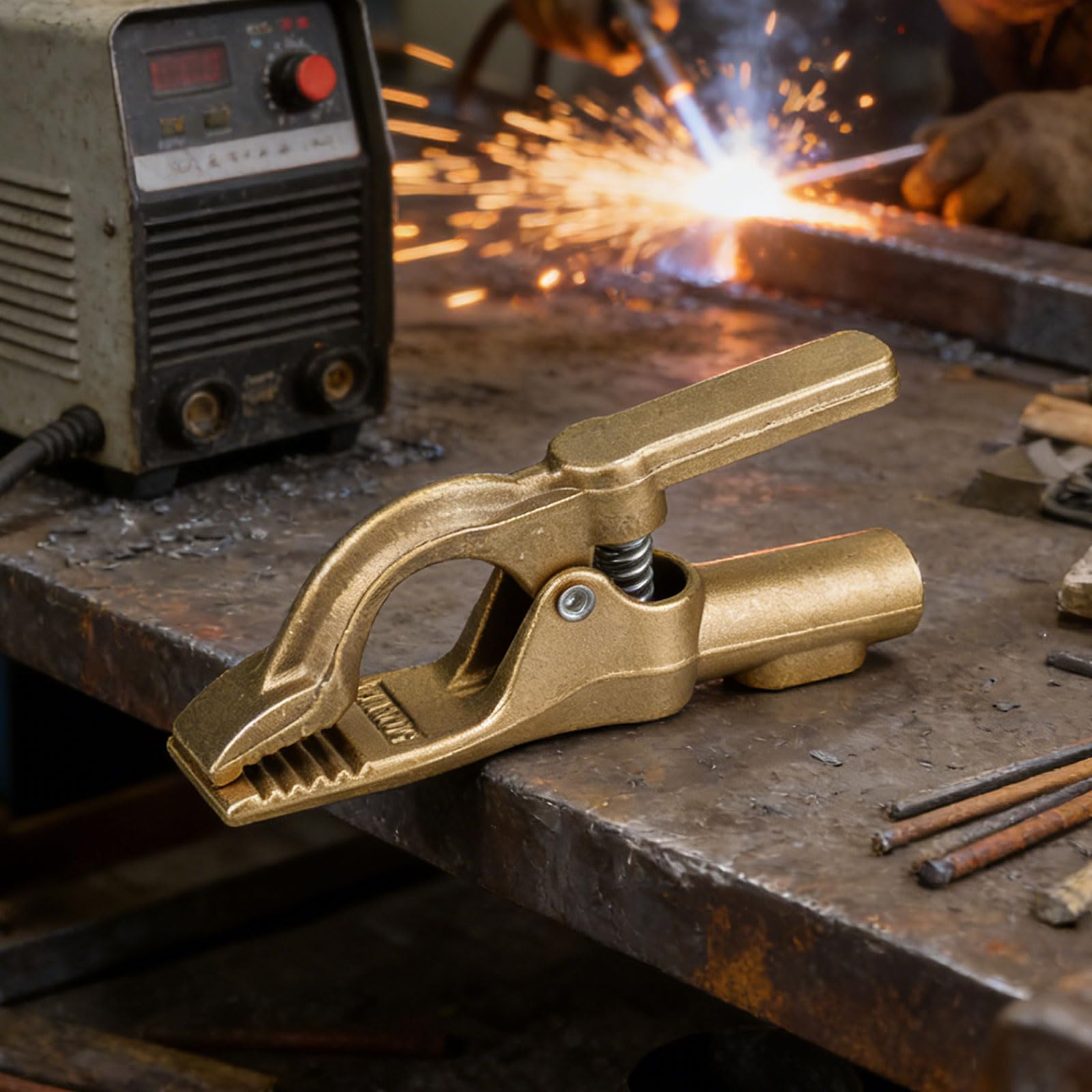 300A 500A Rame Terra Morsetto Saldatura Terra Morsetto Clip Adatto per Operazioni di Saldatura Efficienti e Sicure Morsetti Heavy Duty