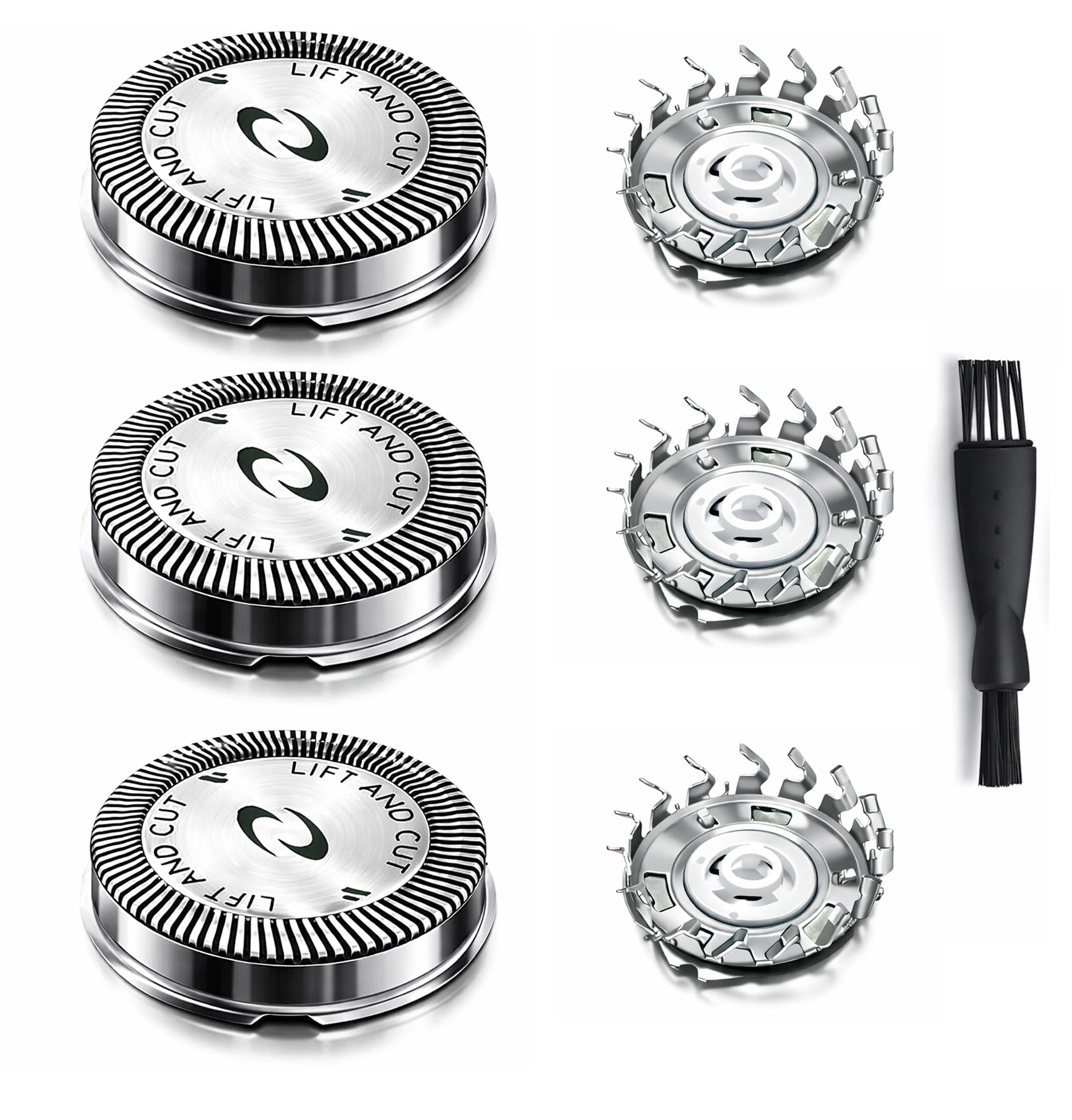 Poweka HQ56 - Testine di ricambio per rasoio Philips Norelco HQ3, HQ6, HQ55, HQ56, 3 pezzi