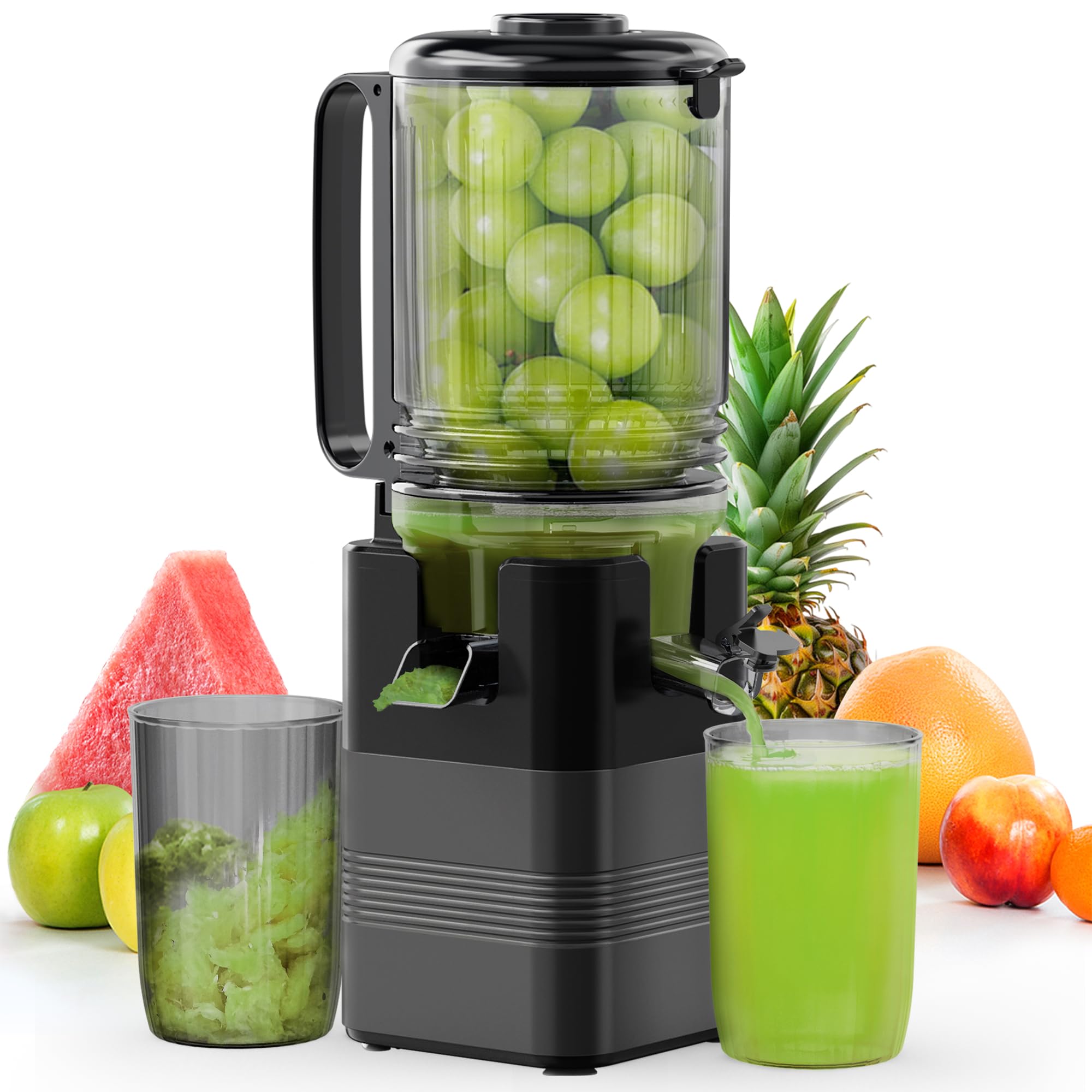 Juicer Machines with 5 8 Wide Feed Chute Masticating Juicer for Whole Vegetables Fruits Cold Press Juicer Juice