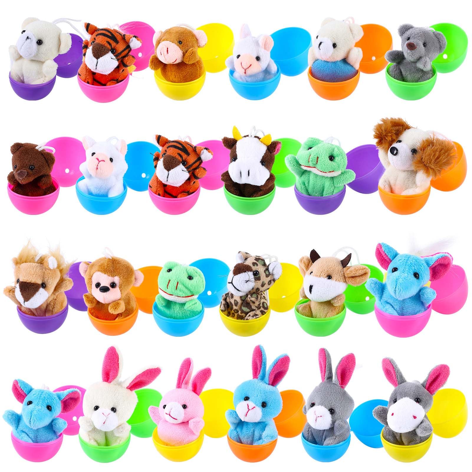 Huevos De Pascua Prellenados De Peluche – Set De 12/24/36 Para Cacerías, Rellenos De Sorpresas, Ideales Para Niños