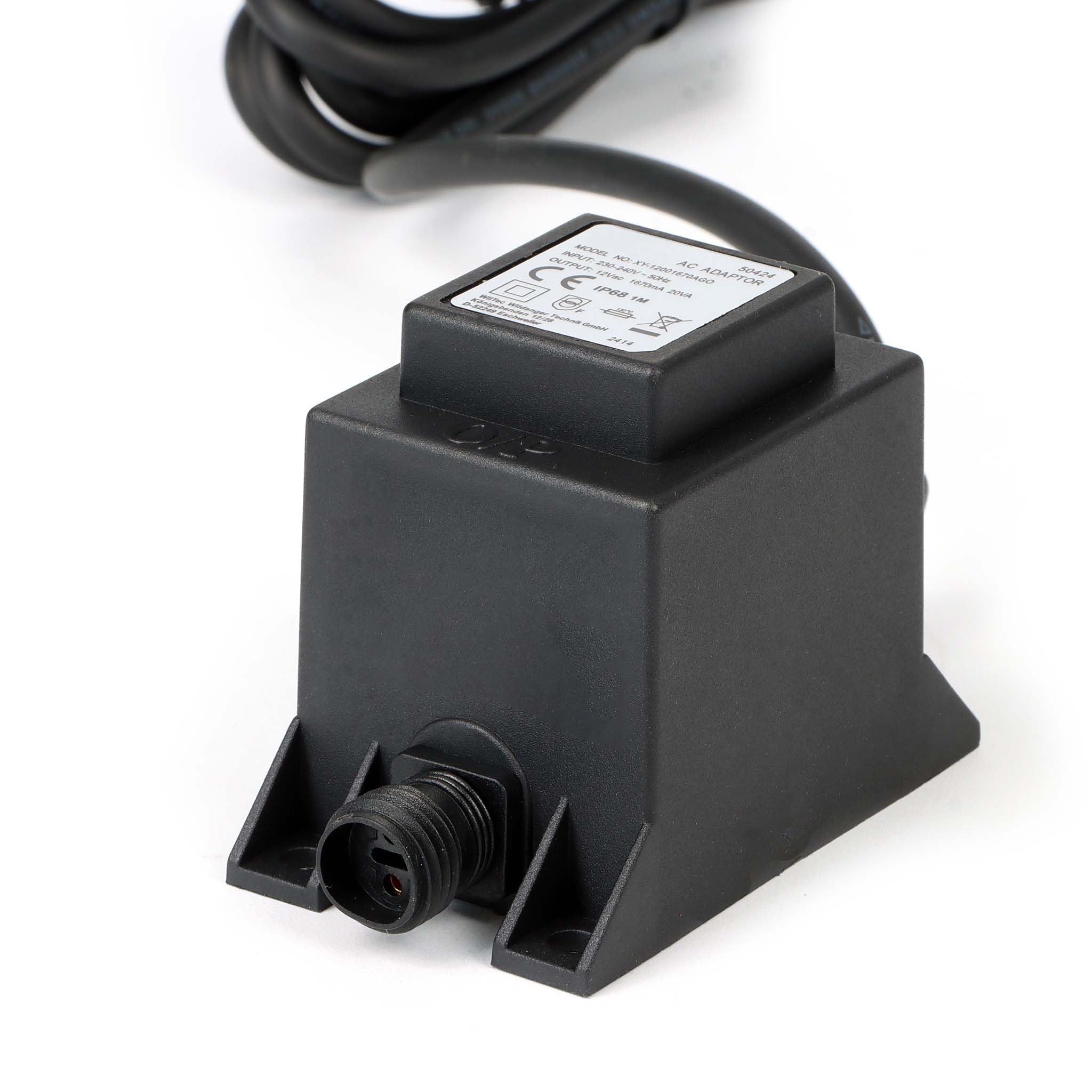 Jebao JBA48V-12-1670U Zasilacz sieciowy dwupinowy IP68 12V 1670mA 20VA AC/AC