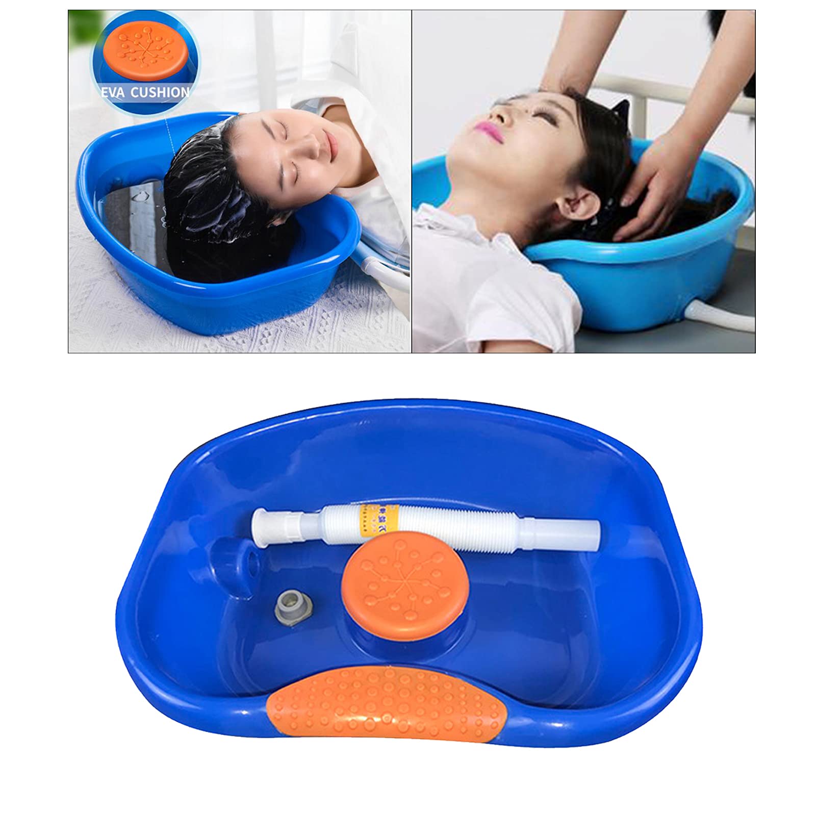 Sharplace Vasca per Shampoo da Letto Vasca per Lavaggio dei Capelli Vassoio per Lavaggio con Tubo Flessibile per Spa Barber Shop - Standard
