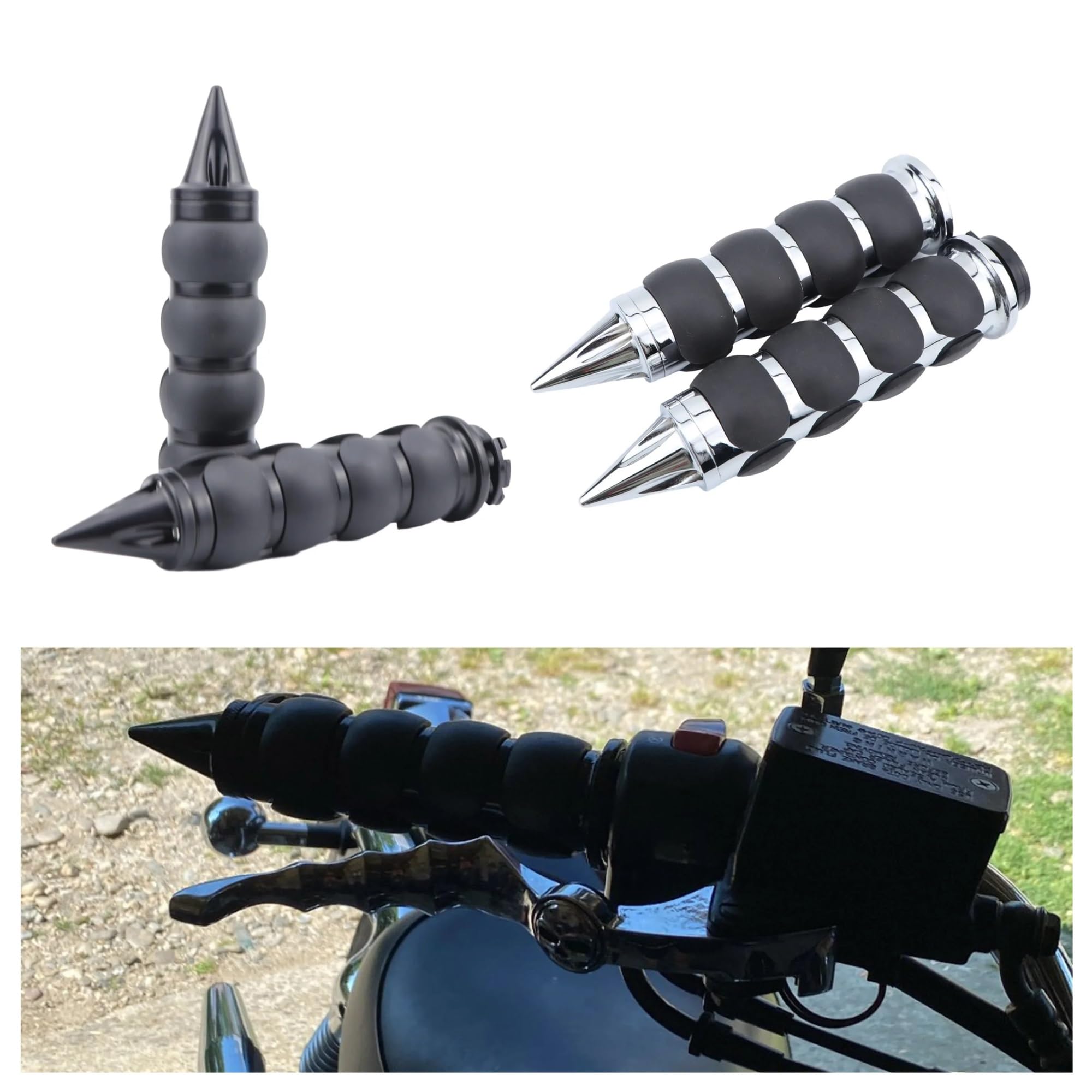 25 Millimetri 1 "Manubrio Del Motociclo Maniglia Bar End Manopole Per Har&ley Cruiser Chopper Personalizzato Per Suzuki Boulevard M109R Road Glide Manopole manubrio