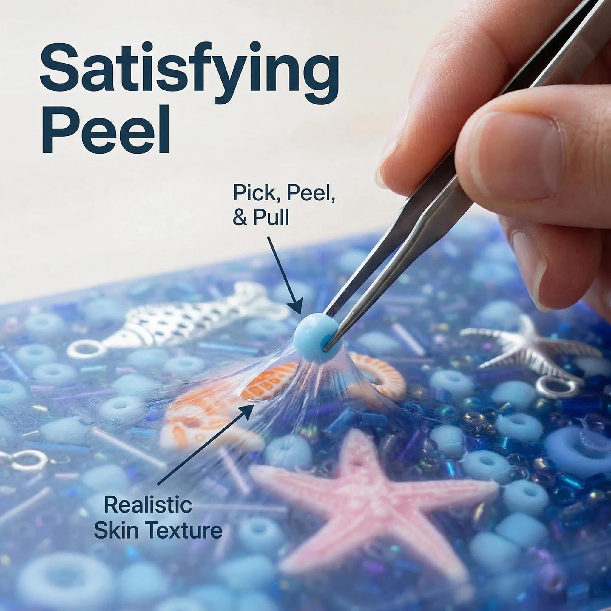 Picky Pad, QIANSSE Sensory Skin Picking Fidget Toys for Anxiety Relief Stress Relief Sensory Toys - Image 3