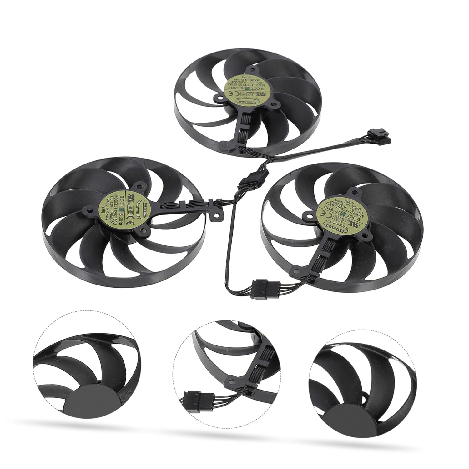 GPU Cooler Fan Compatible with Cfud for Ti Tuf Oc Efficient Heat Dissipation Graphics Card Cooling Fans with Stable Performance and Easy Installation