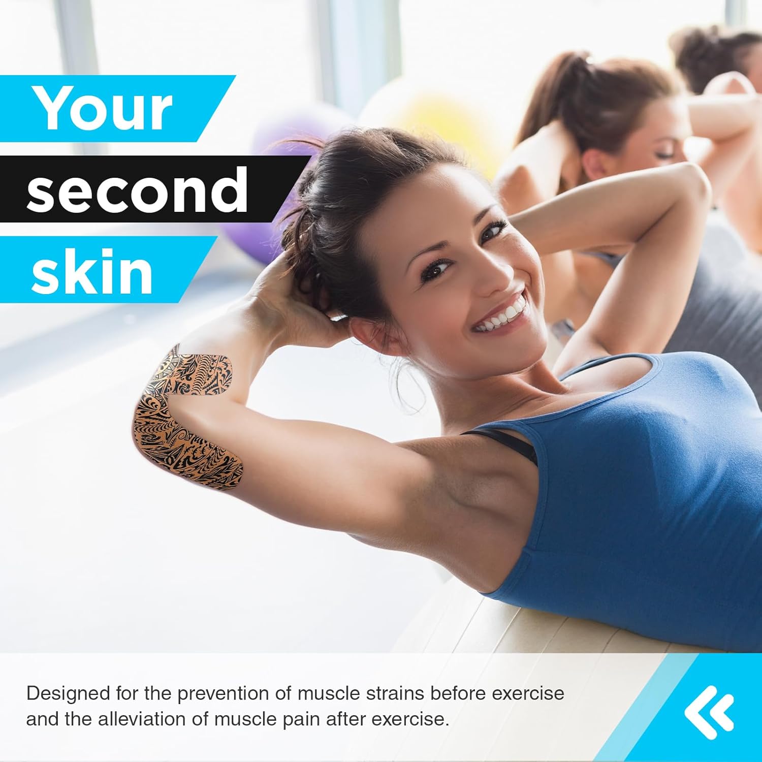 OK TAPE Hypoallergenic Digtal Printed Kinesiology Tape, Elastic Sports Athletic Tape, 2 Rolls, 2in×16.4ft Uncut Roll-Tropical Rainforest - Image 5