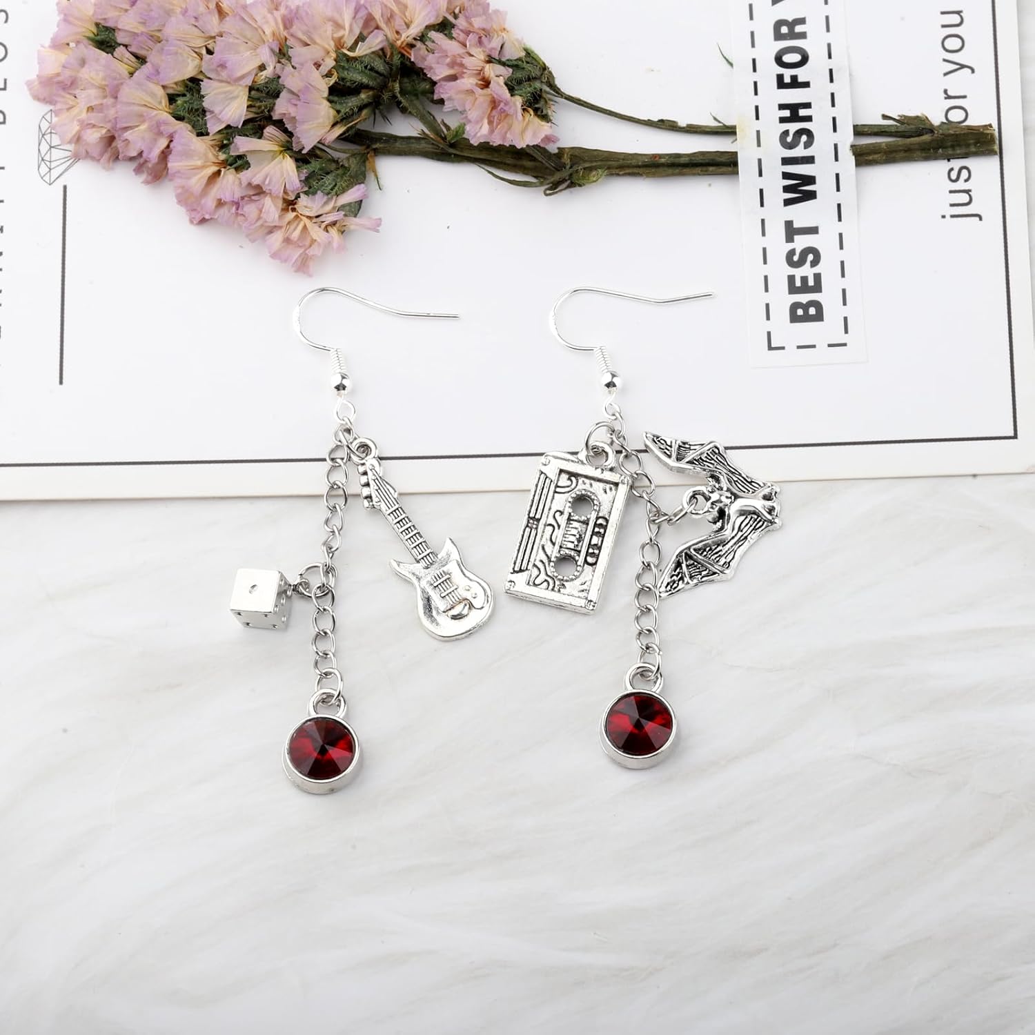 OKEYCH Fantasy TV Show Inspired Gift E Fan Earrings TV Show Fandom Jewelry TV Show Cosplay Merch - Image 3