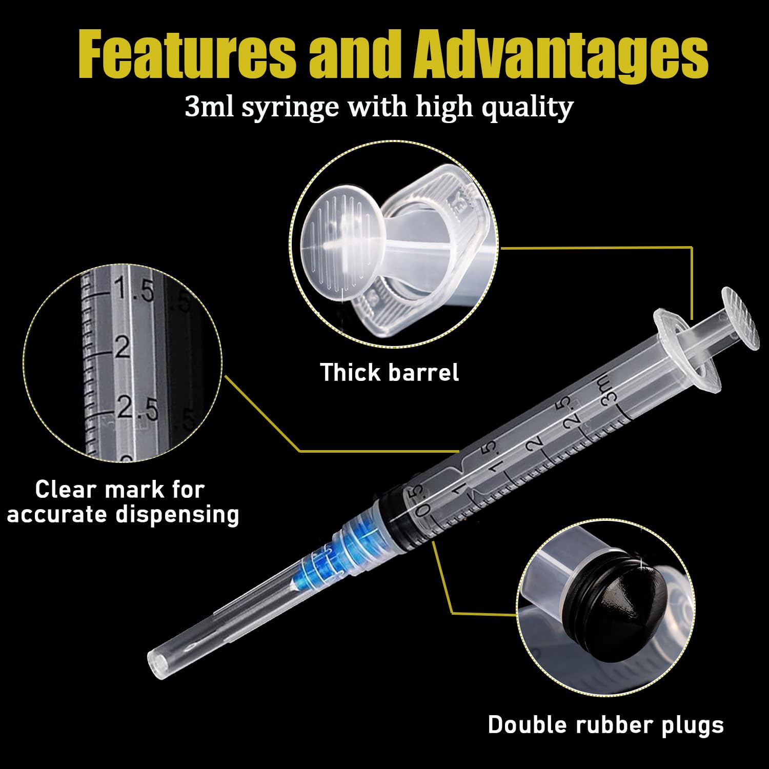 20Pack 3ml 23Ga 1.5inch Luer Lock Syringe Individually Packaged — Amazon image 3