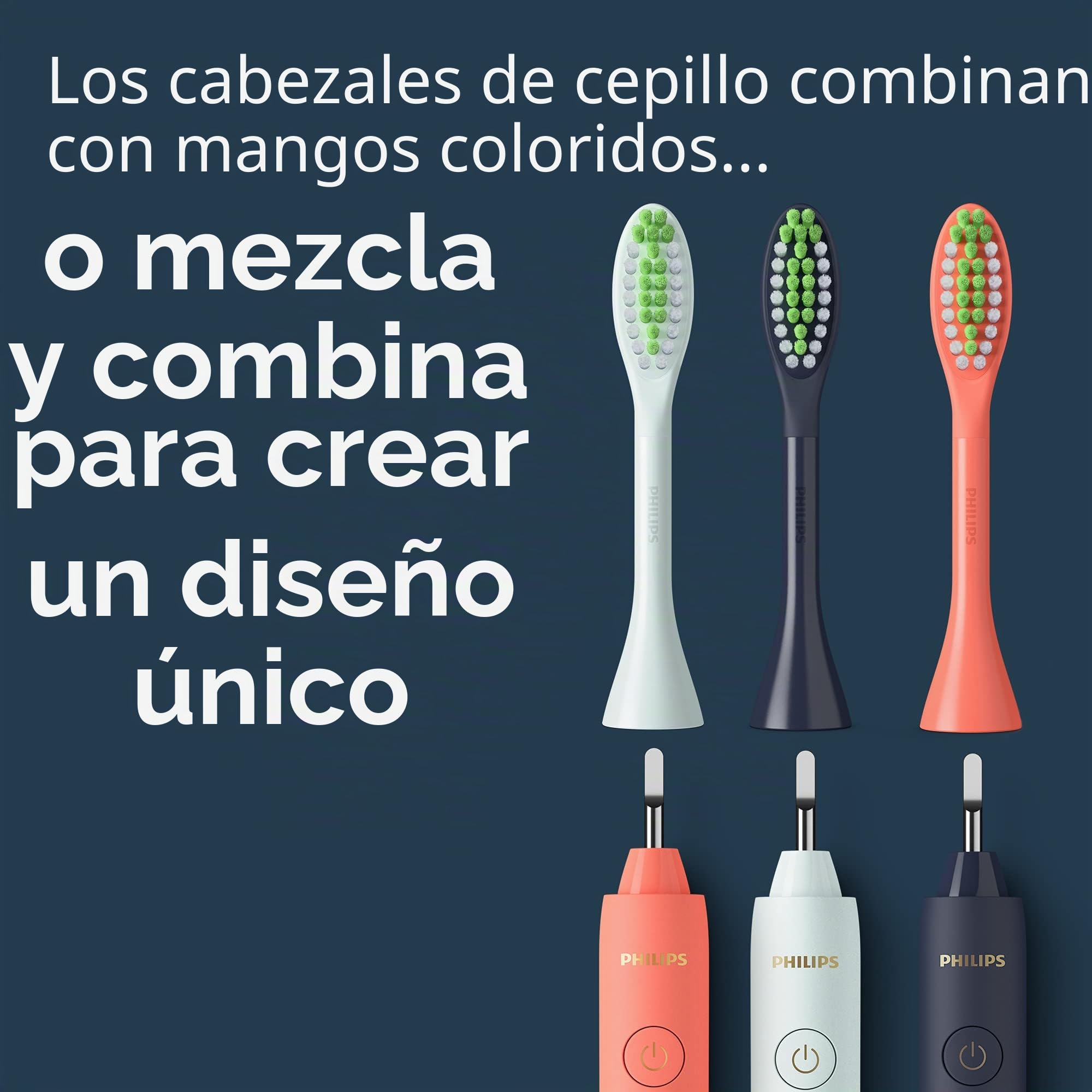 Philips One by Sonicare Battery Toothbrush, Midnight Navy Blue, HY1100/04, 2 Piece Set