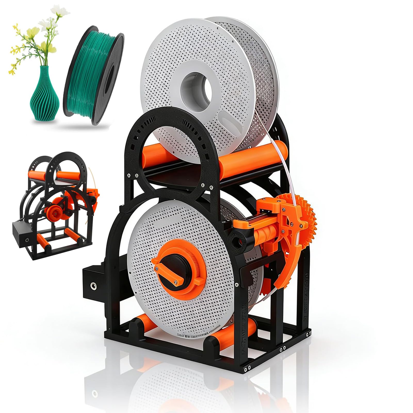 Retraktor Filamentu Do Drukarki 3d & Nawijarka Do Szpul, Elektryczna Nawijarka Materiałów Eksploatacyjnych Z Uchwytem, Regulowana Prędkość, Zdejmowana Modułowa Konstrukcja, Do Szpul 20 Cm