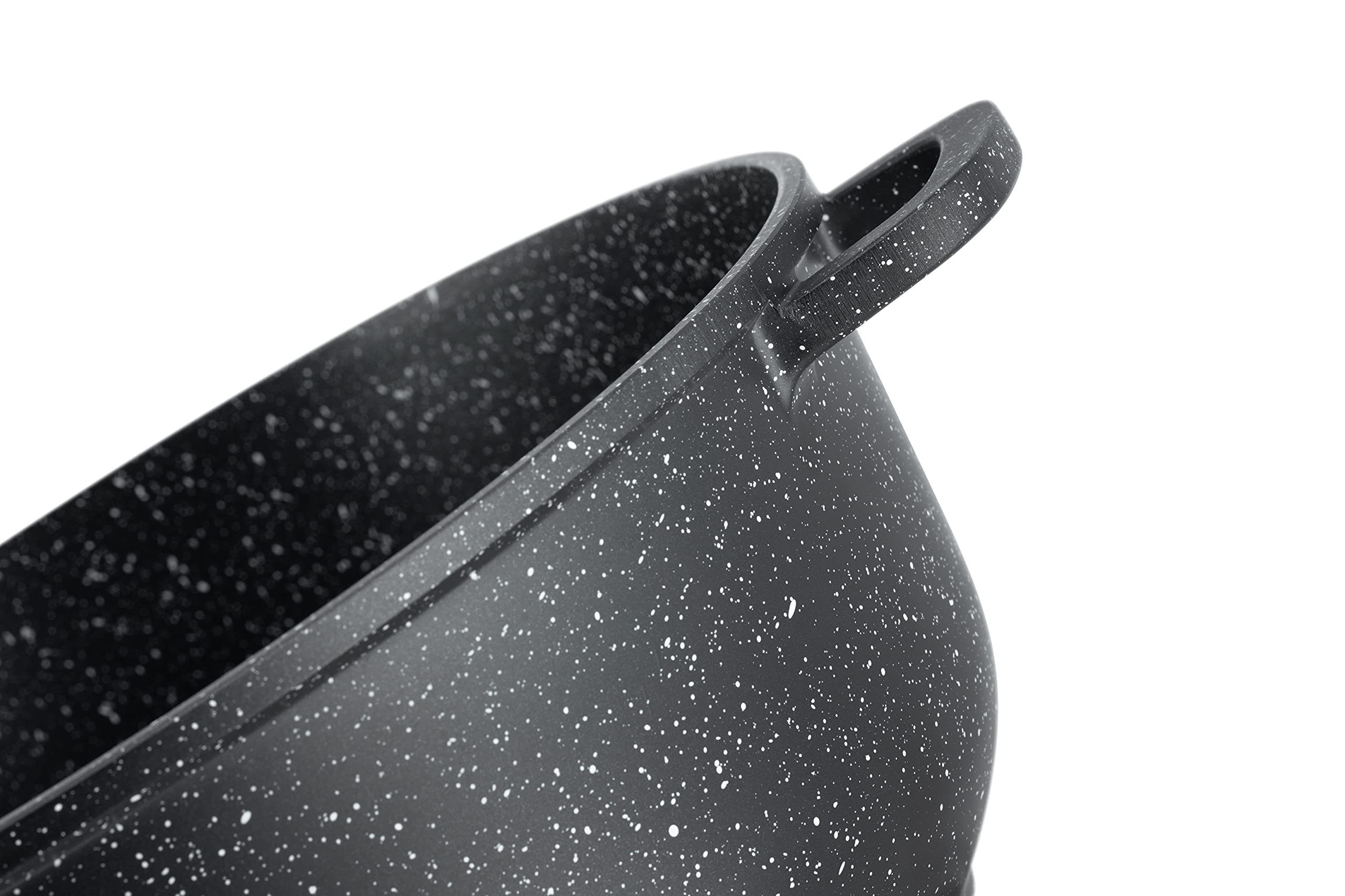 Garnek – garnek 28 cm, powłoka nieprzywierająca, powłoka ceramiczna i marmurowa, odporny na wysokie temperatury, nadaje się do wszystkich rodzajów kuchenek, garnek indukcyjny (6,8 l)