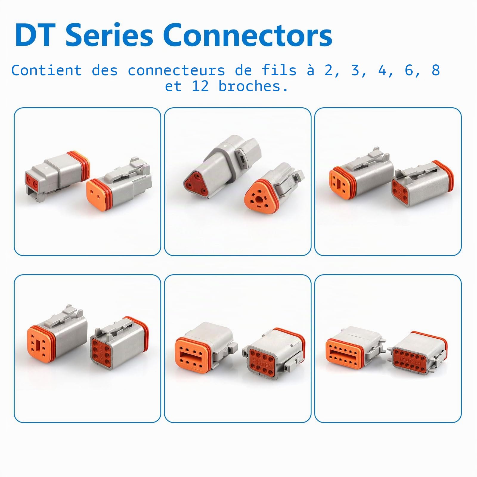 Kit de 528 connecteurs pour DT Deutsch, ensemble de connecteurs électriques automobiles, outil de démontage de connecteur pour Deutsch, convient pour moto, voiture, camion, bateau
