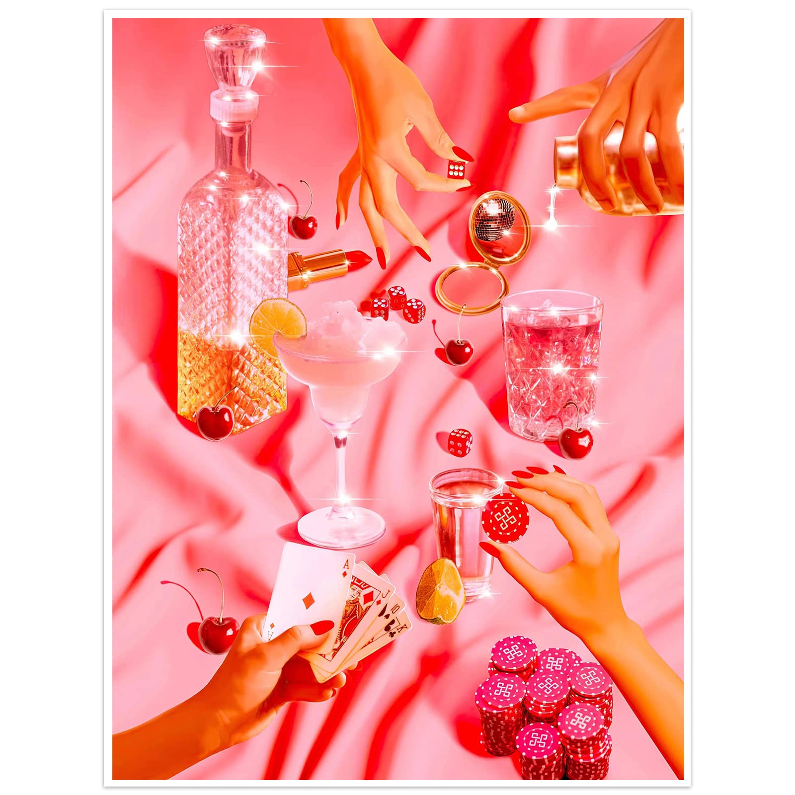 Pink Wall Decor Posters Trendy Canvas Wall Art Decor