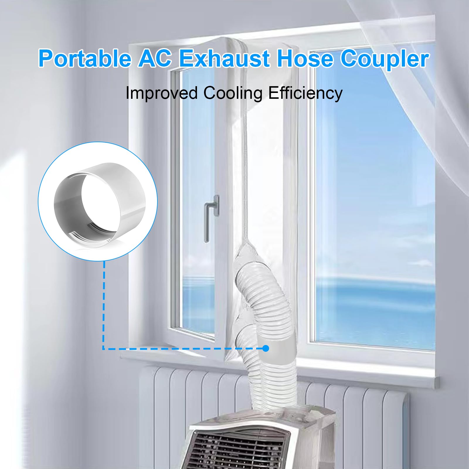 Facile Installazione Adattatore Per Tubo Di Scarico Condizionatore Portatile – Connettore Quadrato 15 Cm Per Guarnizione Finestra | Adattatore Uscita Aria Mobile Connettore Tubo Condizionatore
