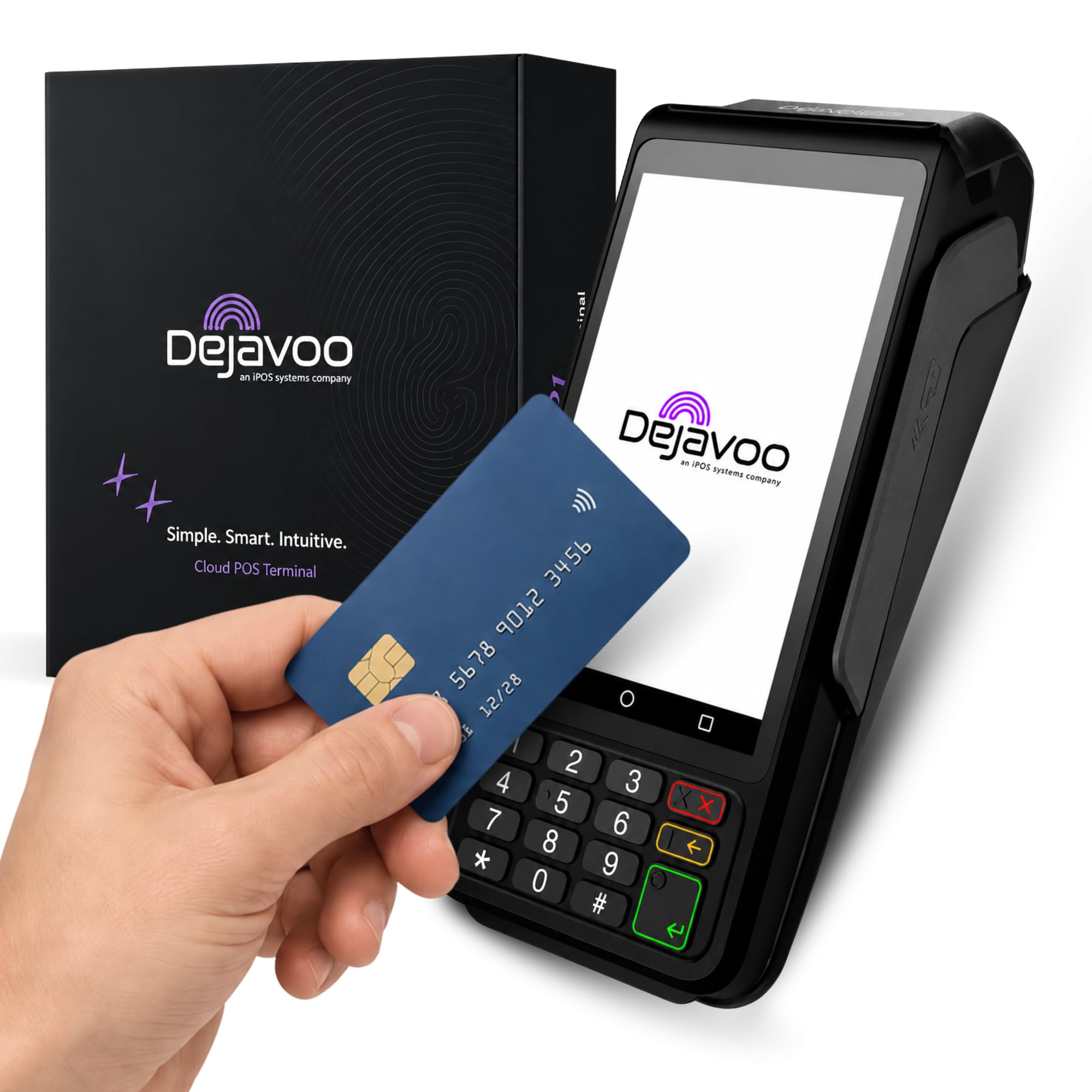 P1: Touchscreen Credit Card Machine - WiFi &amp; 4G POS with Built-in Receipt Printer