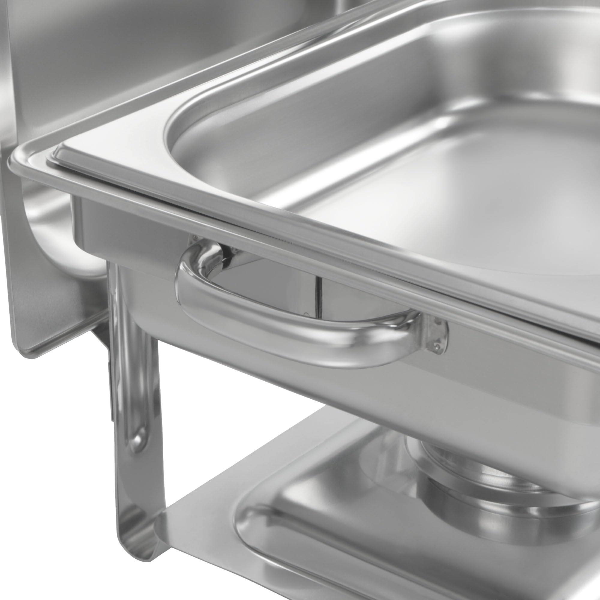 Mahlzeit Edelstahl Chafing Dish 4 Liter | Speisenwärmer mit Deckelhalter, Warmhaltebehälter Essen | Wärmebehälter, Bain Marie Rechaud | Chafing Dishes für Buffet Catering Gastro und Party