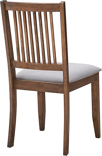Miniatura 7 de DUHOME Juego de 2 sillas de comedor de madera, sillas de cocina de granja con respaldo, sillas de comedor tapizadas para sala de estar, nogal
