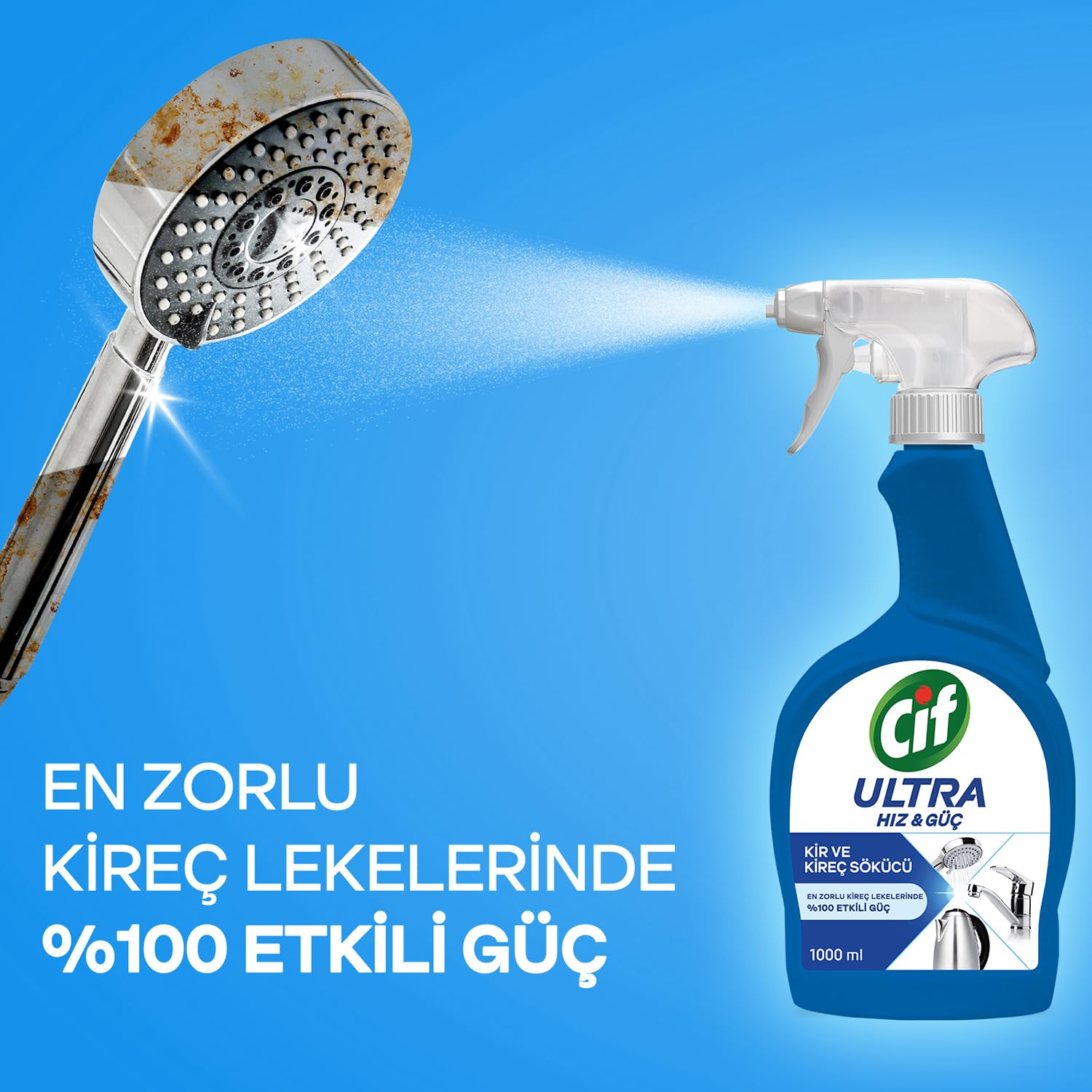Cif Ultra Hız & Kireç Sökücü Sprey Leke ve Kir Çıkarıcı 1000 ml