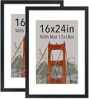 Vista 128 de VCK Paquete de 2 portarretratos de 8 x 10 pulgadas, roble natural, madera de alta gama con vidrio templado, para fotos de 5 x 7 pulgadas