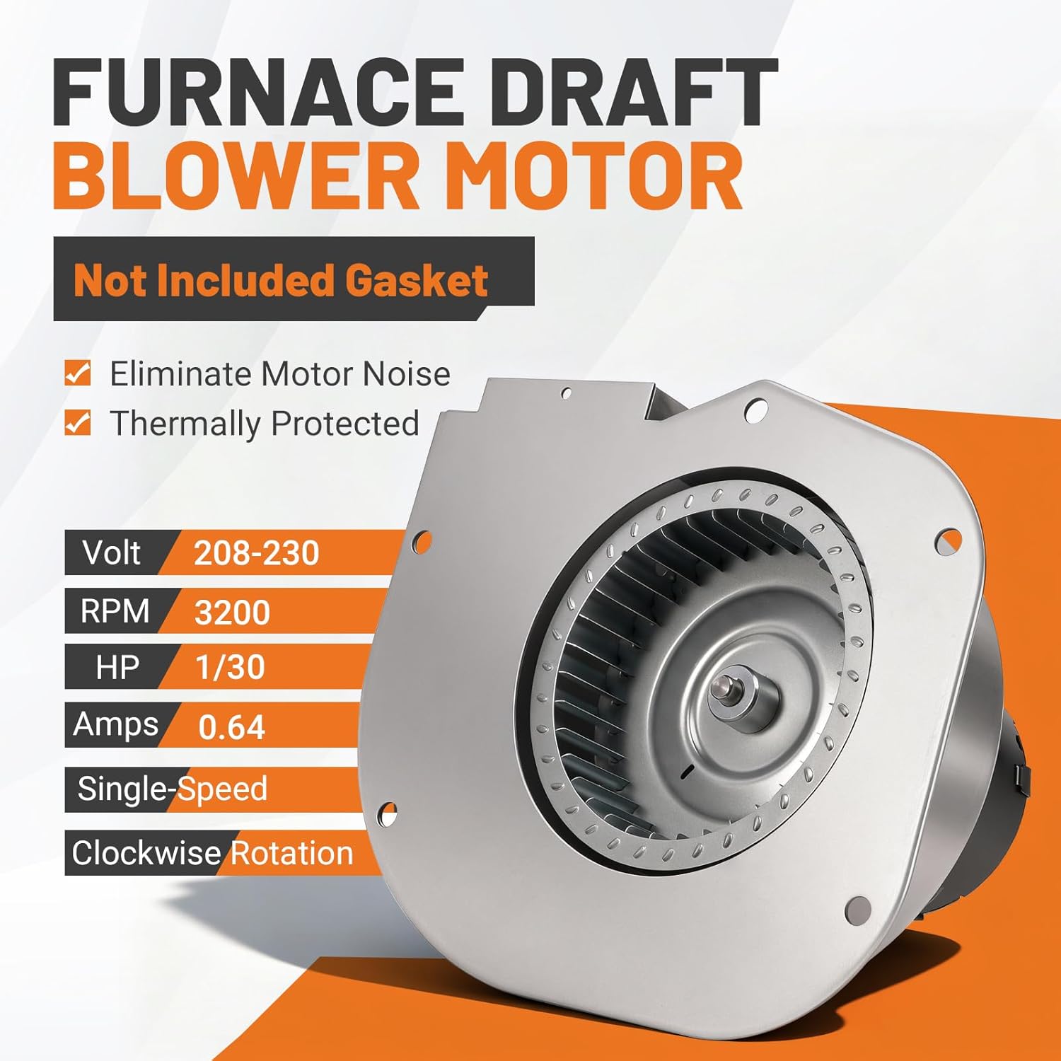 A223 Blower Motor 1/30 HP Replacement for York Draft Inducer 70219656 7021-10096 7021-9656 026-33999-001 Dayton 45KD10 Fasco A223 Furnace Blower Fan Motor 3.3" Diameter 208-230 Volts 3200 RPM