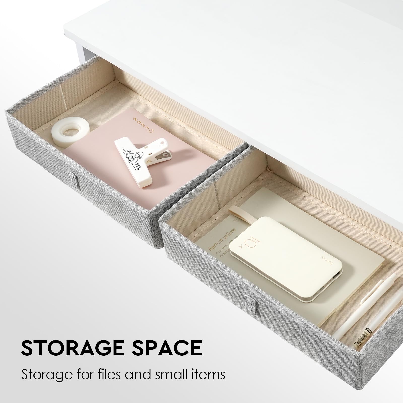 ??????? Small Desk with Drawers, 31.5 inch Small Computer Desk with Drawers, Writing Desk with Drawers for Small Spaces, Compact Desk for Small Spaces, Metal Frame for PC Laptop, White