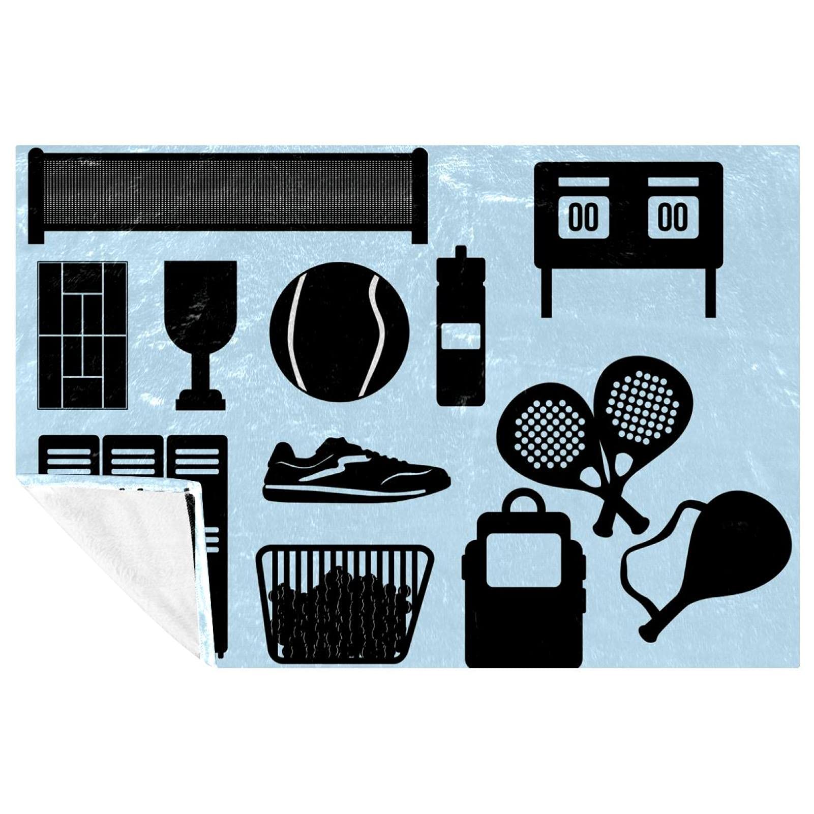 Couverture douce raquette de tennis chaude pour plage et pique-nique