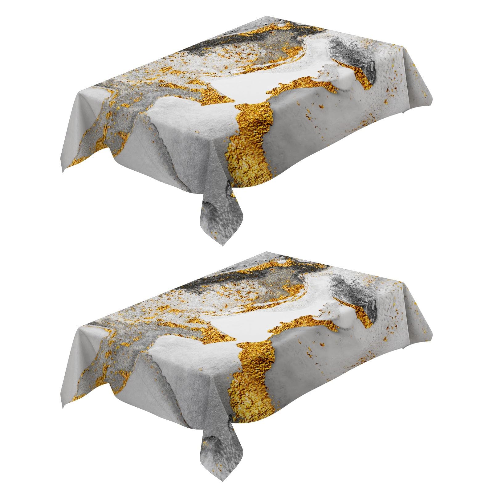 Nappe antitache et essuyable en marbre doré, protection épaisse facile à nettoyer