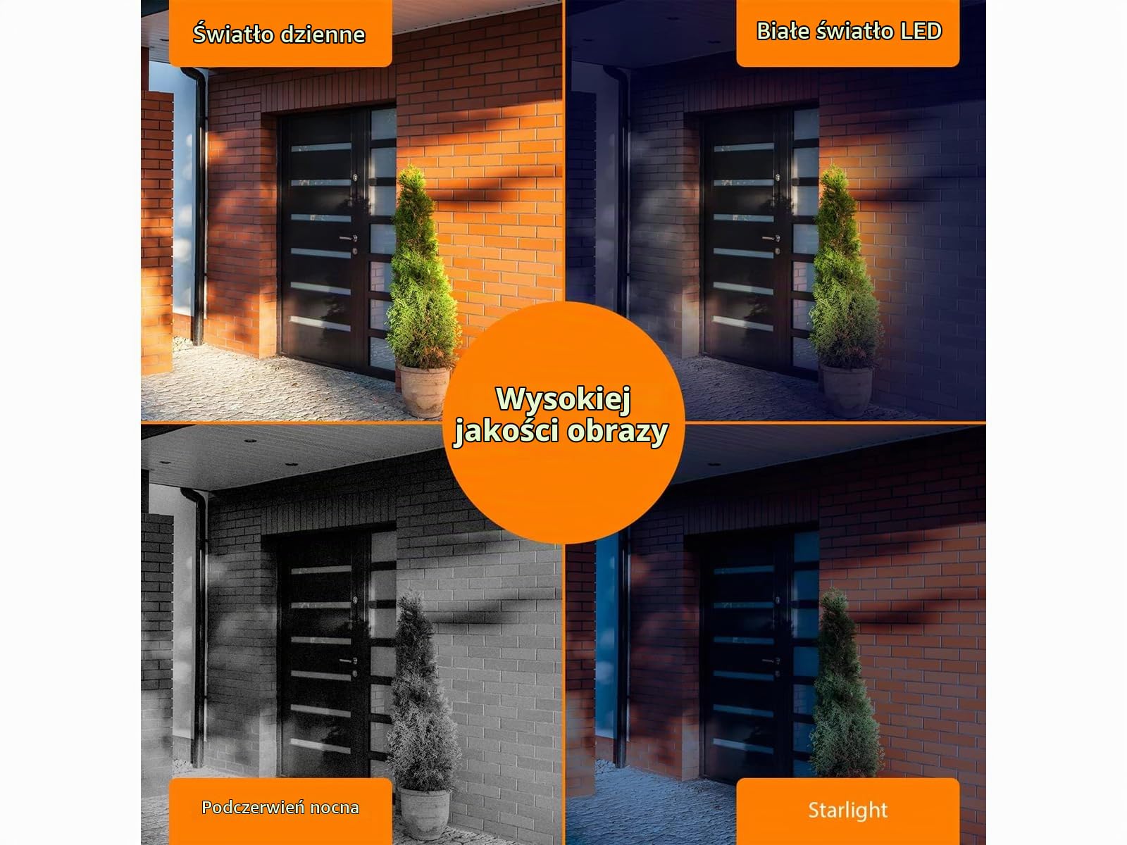 Smartwares Zewnętrzna kamera nadzorująca Starlight WiFi, różne tryby widzenia, obrazy QHD, dwukierunkowa komunikacja, czujnik ruchu