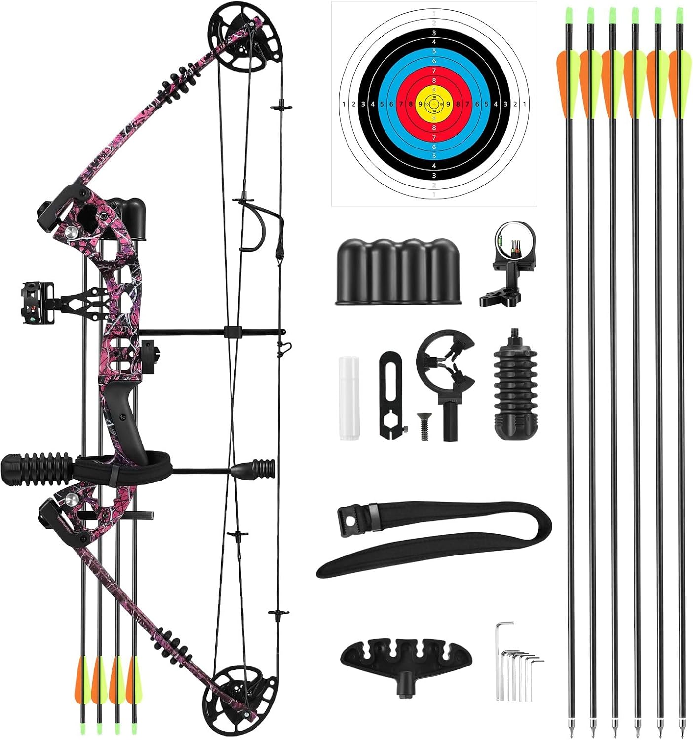 Genki Compound Bow Arrows Set Archery Equipment Hunting Target Shooting