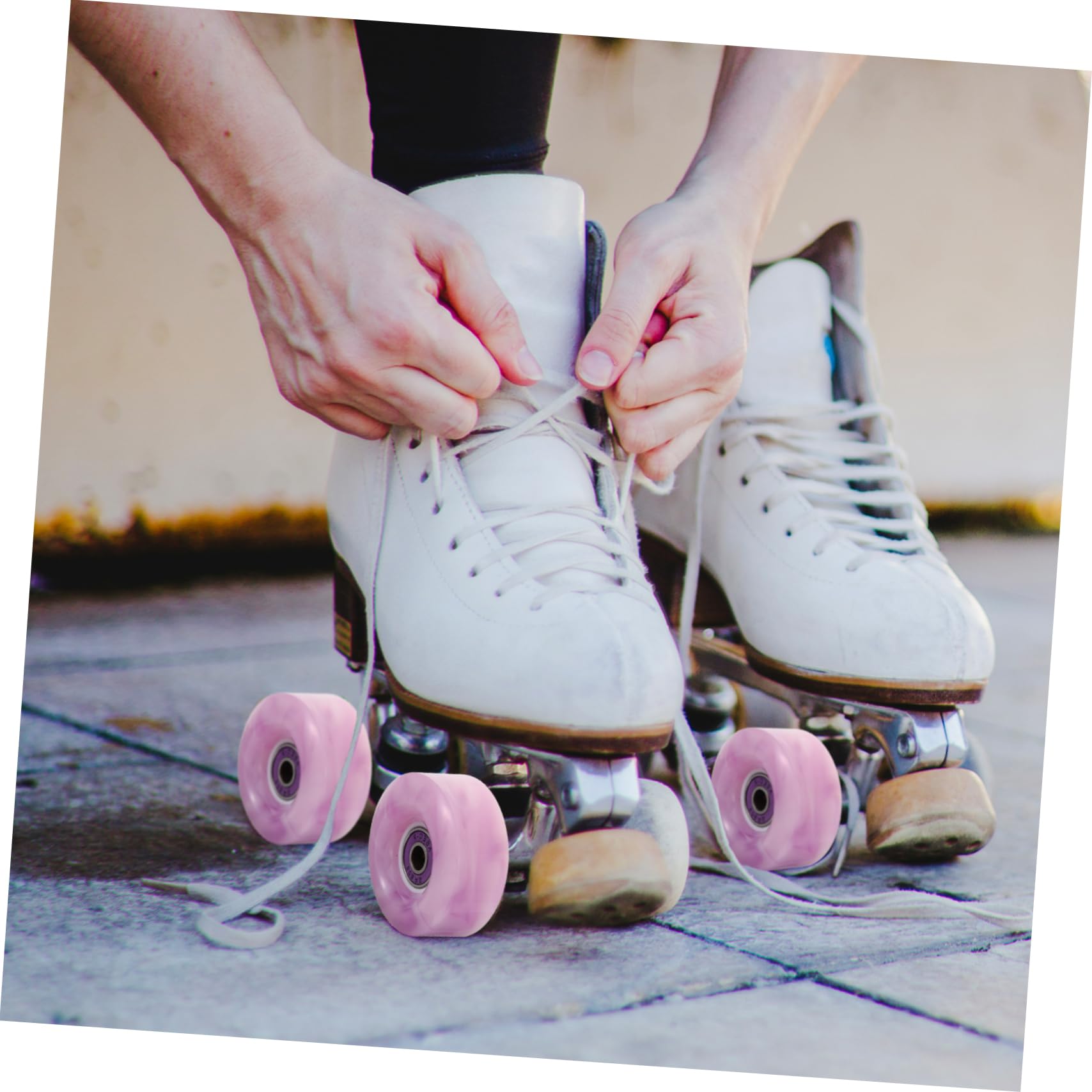 Ruedas de Patín en Línea 83 Mm 82a Pu Doble Color Púrpura Rodamientos, Alta Elasticidad, Resistentes al Desgaste, Juego de 4 Ruedas para Patinaje al Aire Libre y Color Aleatorio