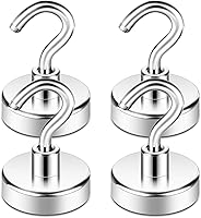 Vista 23 de Neosmuk Ganchos Magnéticos de Servicio Pesado, Imán Fuerte con Gancho para Refrigerador, Ganchos Industriales Súper de Neodimio de Resistencia Extra