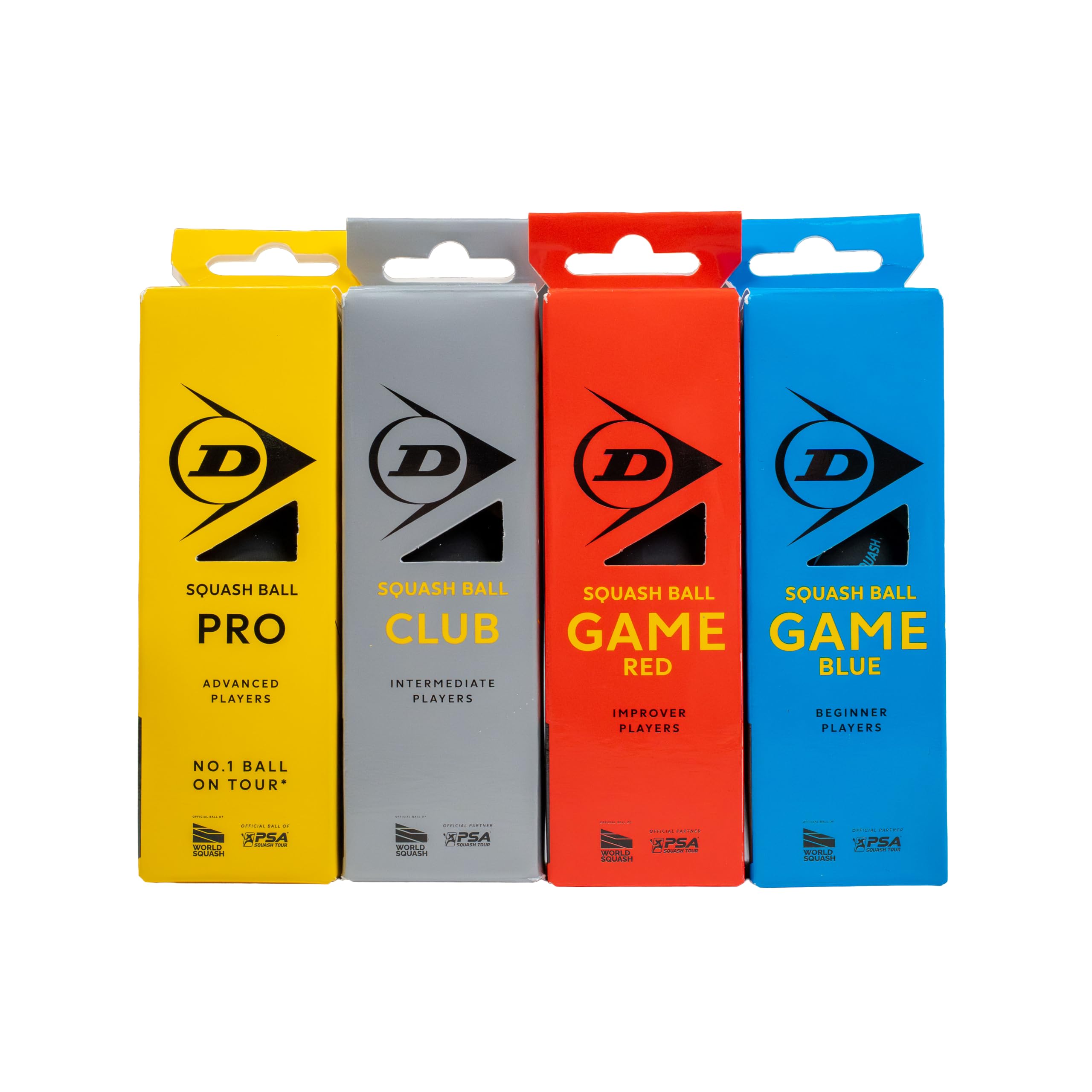 Dunlop Pelotas de Squash Mixed Pack Pro, Club & Game, 12 Pelotas