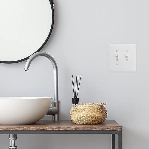 Miniatura 36 de Questech Cubiertas de tomacorrientes, placas de pared dúplex individuales, placas de interruptor de 1 banda, tamaño estándar, cubiertas de toma