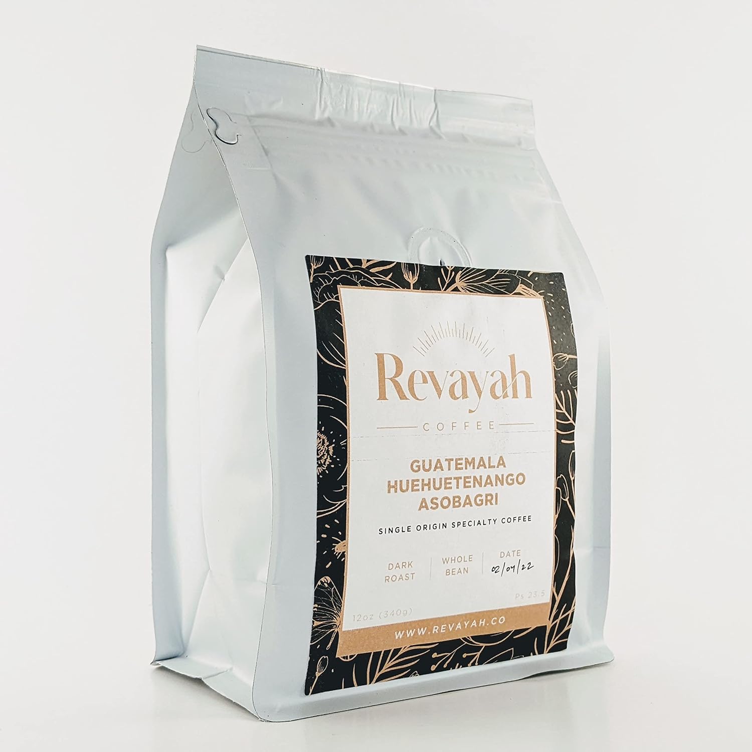 Revayah Coffee — Organic Guatemala Huehuetenango (Dark Roast) — Fresh Roasted, Whole Bean Coffee, 12oz