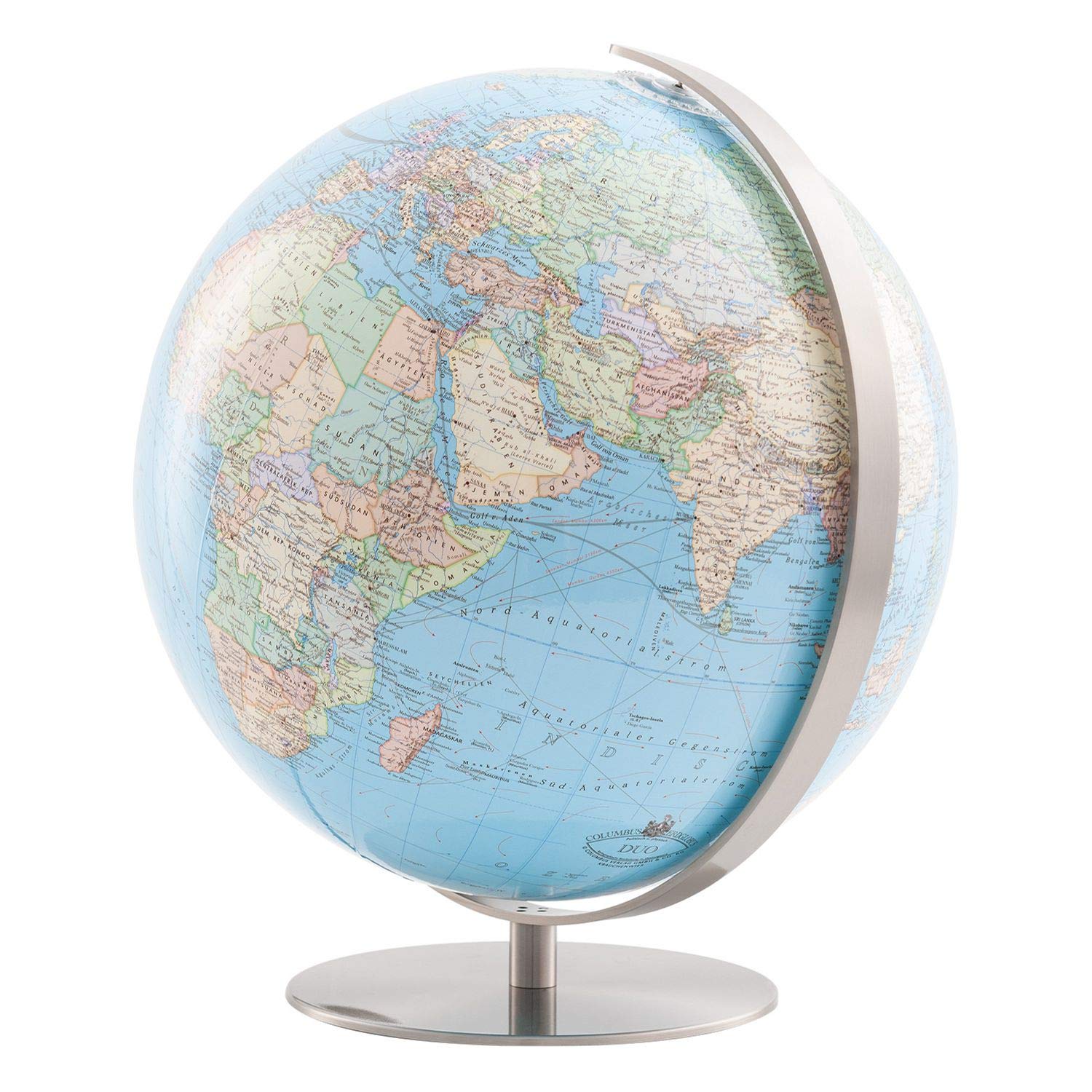 Columbus Duo Globe Lumineux D 34 cm Verre de Cristal